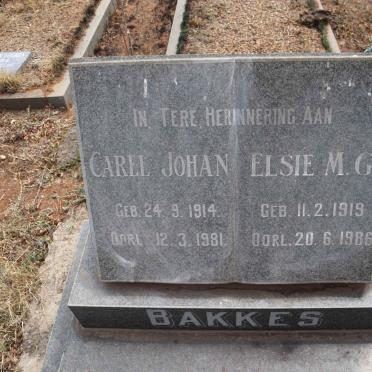 BAKKES Carel Johan 1914-1981 & Elsie M.G. 1919-1986