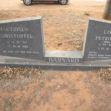 BARNARD Marthinus Christoffel 1911-1993 & Louisa Petronella MULLER 1905-1997