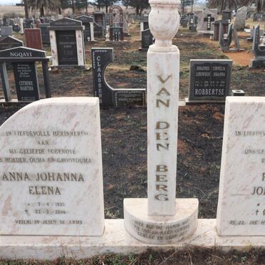 BERG Paulus Johannes, van den 1930-2015 & Anna Johanna Elena 1930-2006