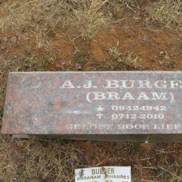 BURGER Abraham Johannes 1942-2010