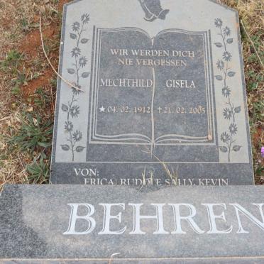 BEHRENS Mechthild Gisela 1912-2005