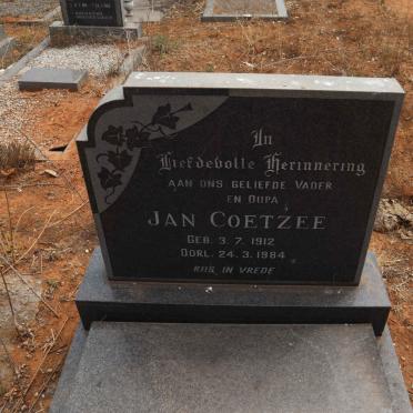 COETZEE Jan 1912-1984