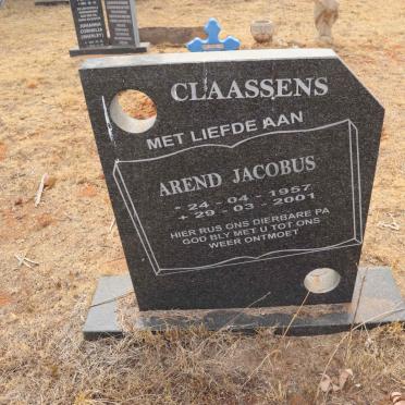 CLAASSENS Arend Jacobus 1957-2001