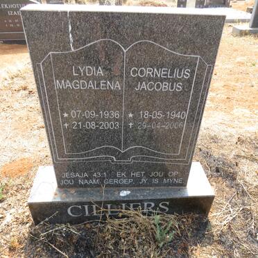 CILLIERS Cornelius Jacobus 1940-2006 & Lydia Magdalena 1936-2003