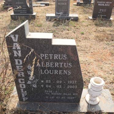 COLFF Petrus Albertus Lourens, van der 1937-2003