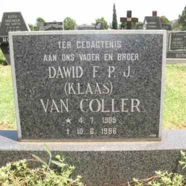 COLLER Dawid F.P.J., van 1909-1986