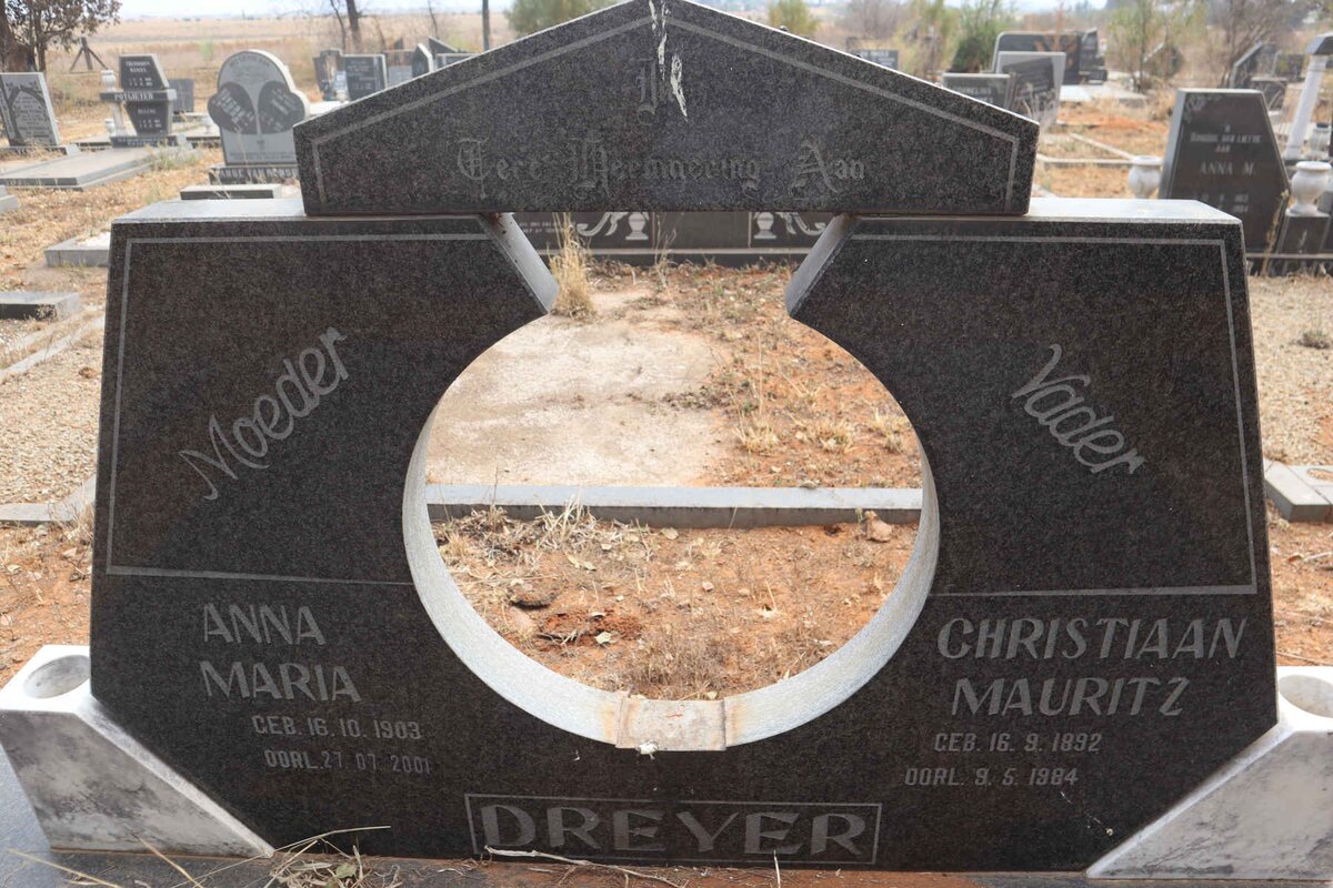 DREYER Christiaan Mauritz 1892-1984 & Anna Maria 1903-2001