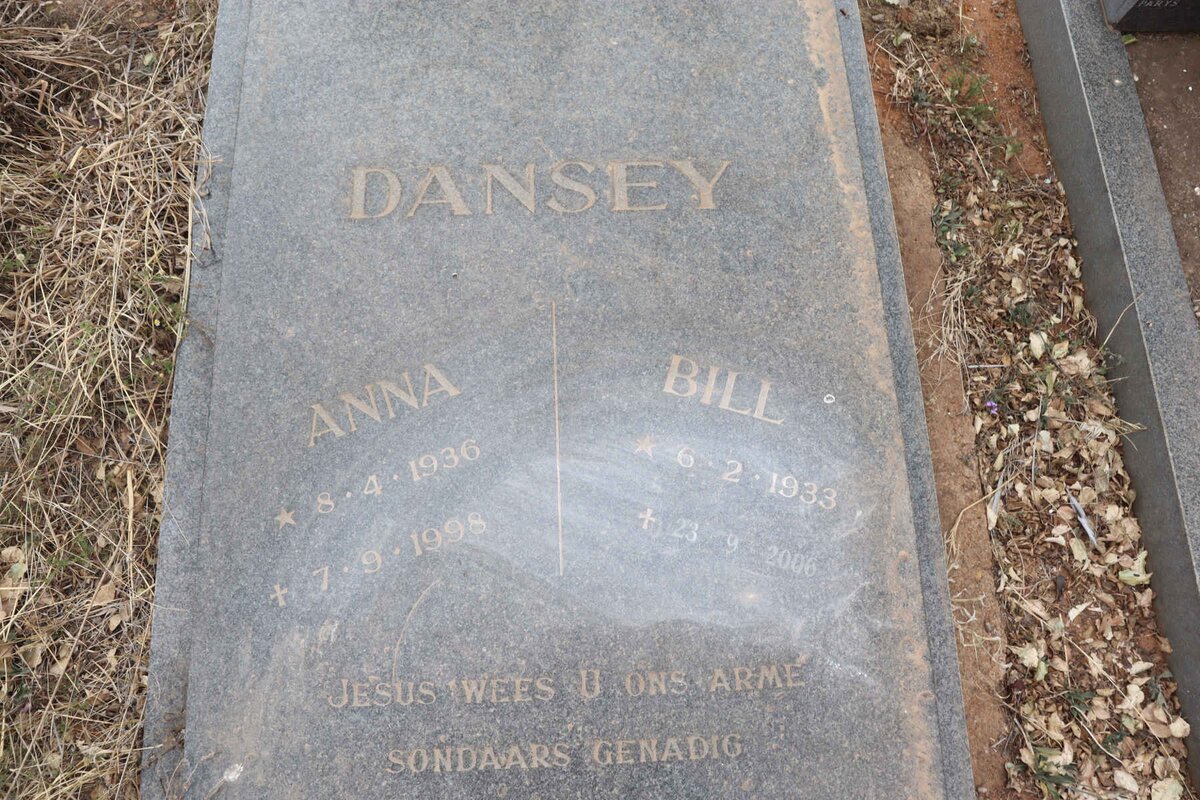 DANSEY Bill 1933-2006 & Anna 1936-1998