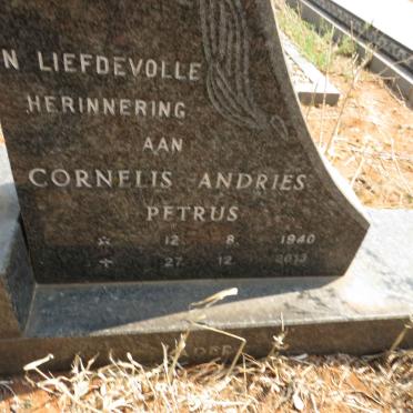 ELS Cornelis Andries Petrus 1940-2013 & Carolina Martina VAN DER MERWE 1946- _2