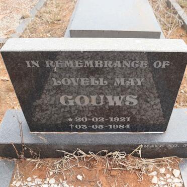 GOUWS Lovell May 1921-1984