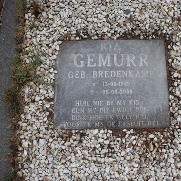GEMURR Ria nee BREDENKAMP 1949-2008