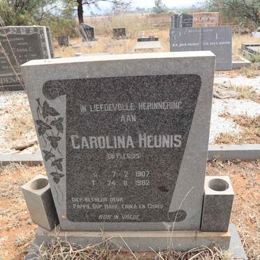 HEUNIS Carolina nee DU PLESSIS 1907-1982