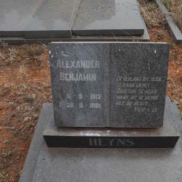 HEYNS Alexander Benjamin 1912-1981