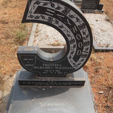 HAYWOOD Philippina Wilhelmina Magdalena 1895-1983 :: HAYWOOD S.P. 1929-1992 _1