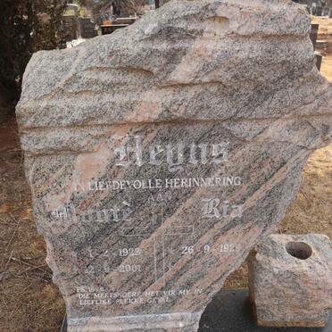 HEYNS Monte 1923-2001 & Ria 1929-