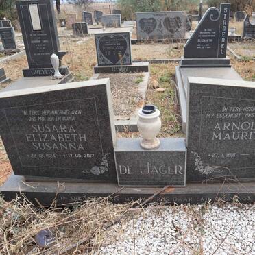 JAGER Arnoldus Mauritius, de 1916-1981 & Susara Elizabeth Susanna 1924-2017 