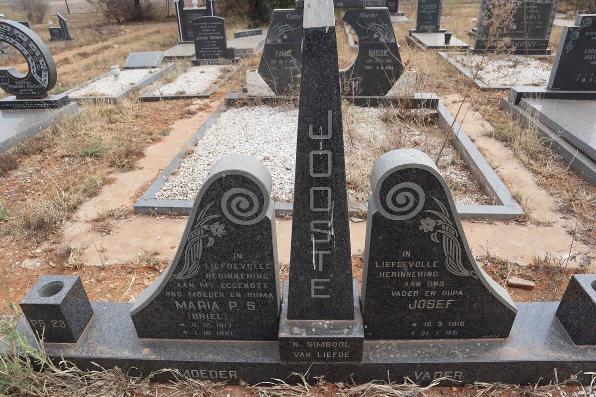 JOOSTE Josef 1916-1991 & Maria P.S. BRIEL 1917-1981