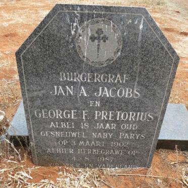 JACOBS Jan A. -1902 :: PRETORIUS George F. -1902