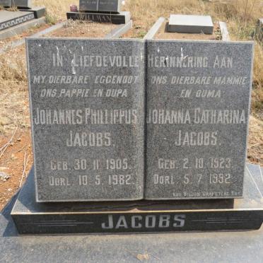JACOBS Johannes Philippus 1905-1982 & Johanna Catharina 1923-1992