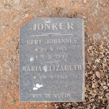 JONKER Gert Johannes 1913-1993 & Maria Elizabeth 1918-