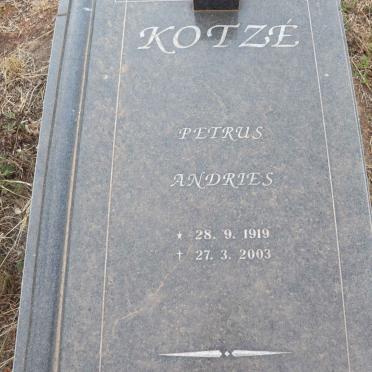 KOTZE Petrus Andries 1919-2003