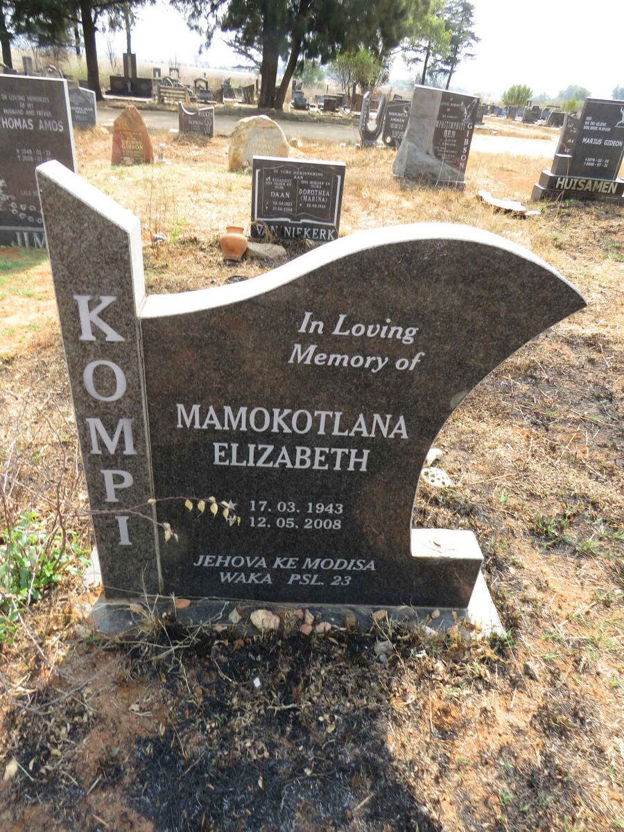 KOMPI Mamokotlana Elizabeth 1943-2008