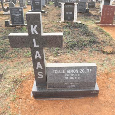 KLAAS Tollie Simon Zolile 1937-2006