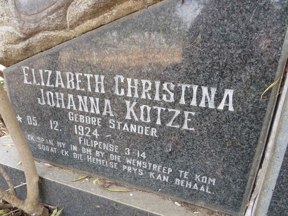 KOTZE Nicolaas Marthinus 1921-1981 & Elizabeth Christina Johanna STANDER 1924- _2