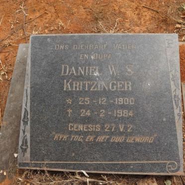 KRITZINGER Daniel W.S. 1900-1984