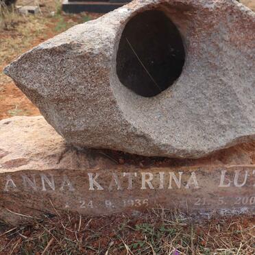 LUTTIG Anna Katrina 1936-2003