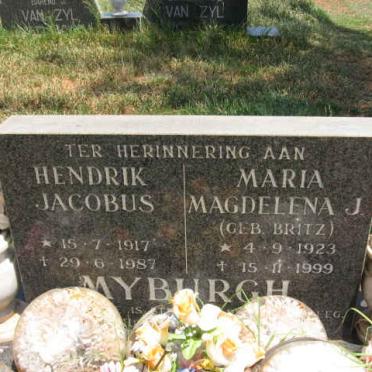MYBURGH Hendrik Jacobus 1917-1987 &amp; Maria Magdalena BRITZ 1923-1999