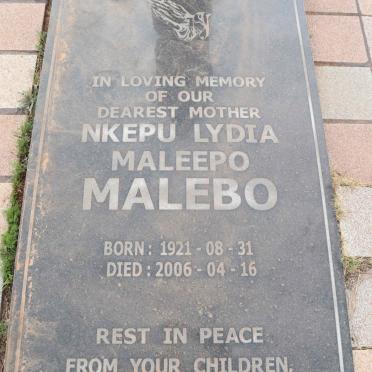 MALEBO Nkepu Lydia Maleepo 1921-2006