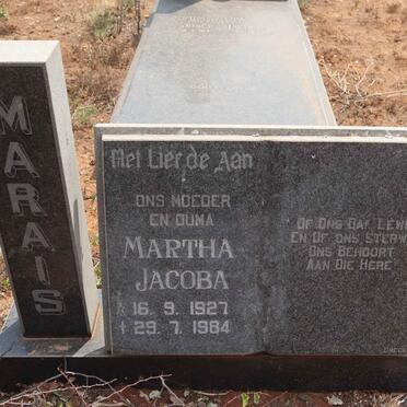 MARAIS Martha Jacoba 1927-1984