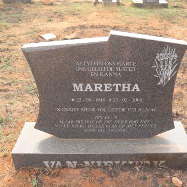 NIEKERK Maretha, van 1948-2006