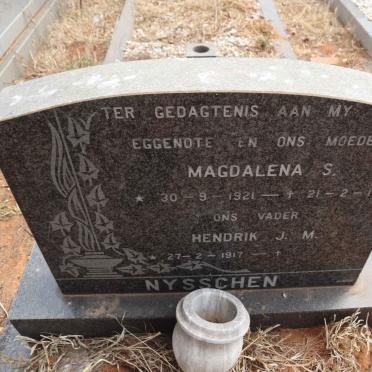 NYSSCHEN Hendrik J.M. 1917- & Magdalena S. 1921-1984