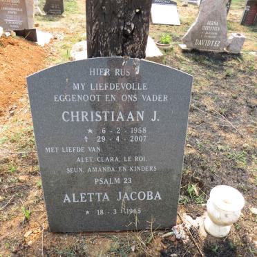 NIENABER Claartjie 1993-2018 :: ? Christiaan J. 1958-2007 & Aletta Jacoba 1965-_2