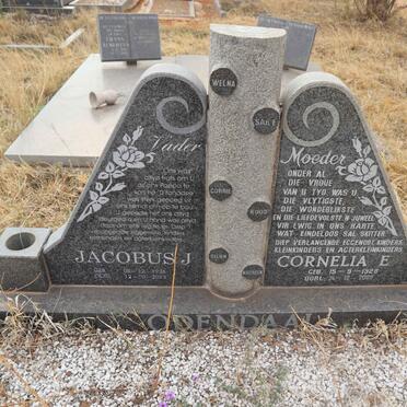 ODENDAAL Jacobus J. 1926-2013 & Cornelia E. 1928-2009