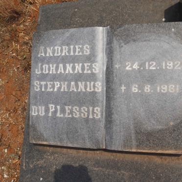 PLESSIS Andries Johannes, du 1921-1981