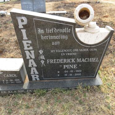 PIENAAR Frederick Machiel 1922-2002 & Carol 1928-2006