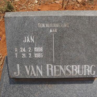RENSBURG Jan, J.v. 1908-1985