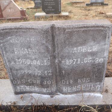 RENSBURG Johan Eward, Janse van 1950-1999 & Adele 1971-