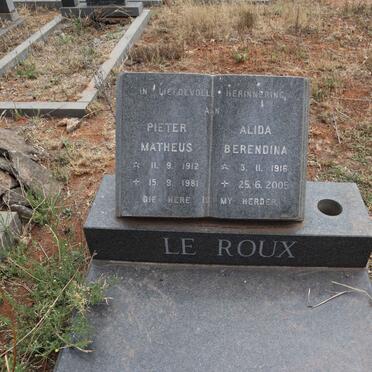 ROUX Pieter Matheus, le 1912-1981 & Alida Berendina 1916-2005