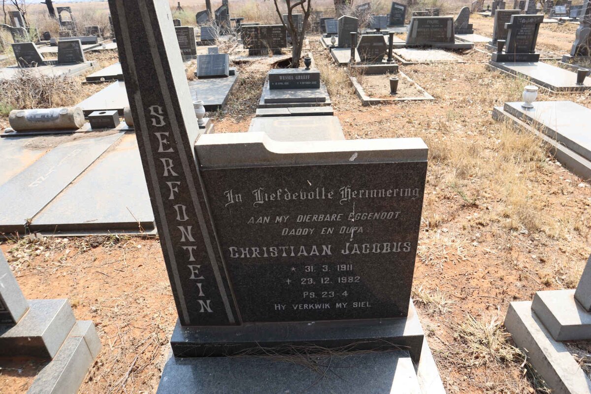 SERFONTEIN Christiaan Jacobus 1911-1982