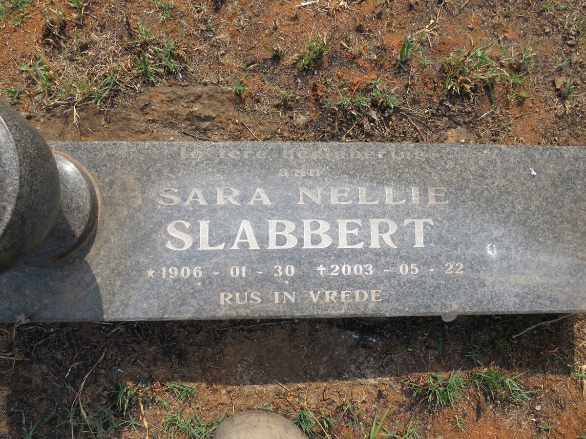 SLABBERT Sara Nellie 1906-2003