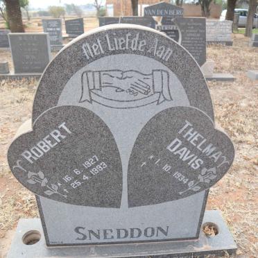 SNEDDON Robert 1927-1993 & Thelma Davis 1934-
