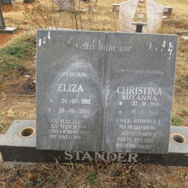 STANDER Eliza 1915-2000 & Christina Suzanna POWELL 1918-2009