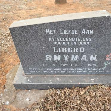 SNYMAN Libero 1929-1993