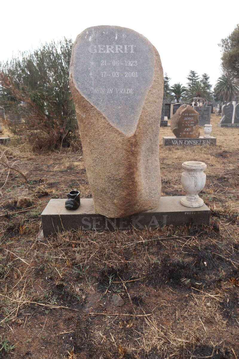 SENEKAL Gerrit 1923-2001