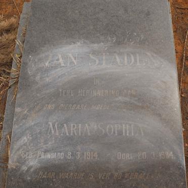 STADEN Maria Sophia, van 1914-1984