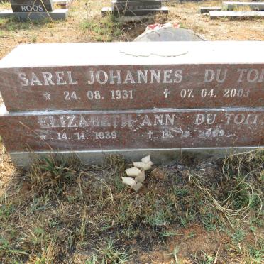 TOIT Sarel Johannes, du 1931-2003 & Elizabeth Ann 1939-2009